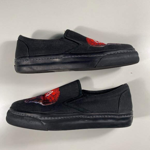 MARCELO BURLON Mens Snake Canvas Print Slip On Sneakers 7 - Picture 3 of 9